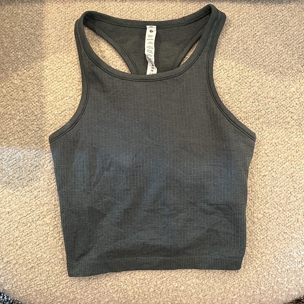 Lululemon Ebb to Street Cropped Racerback Tank Top, Light Support, B/C Cup - 6 - Picture 3 of 5